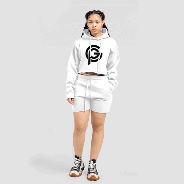 Crop Top Fleece Short Set