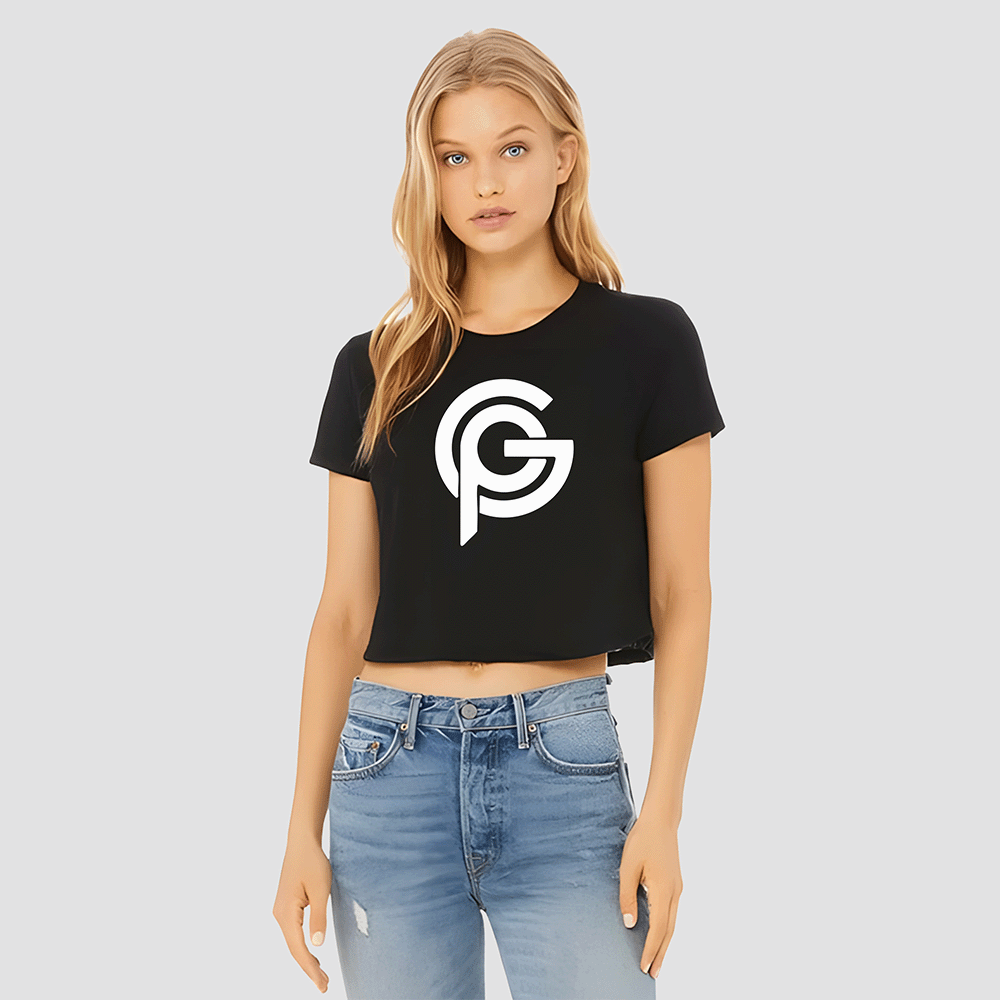Women's Flowy Cropped Tee - Black